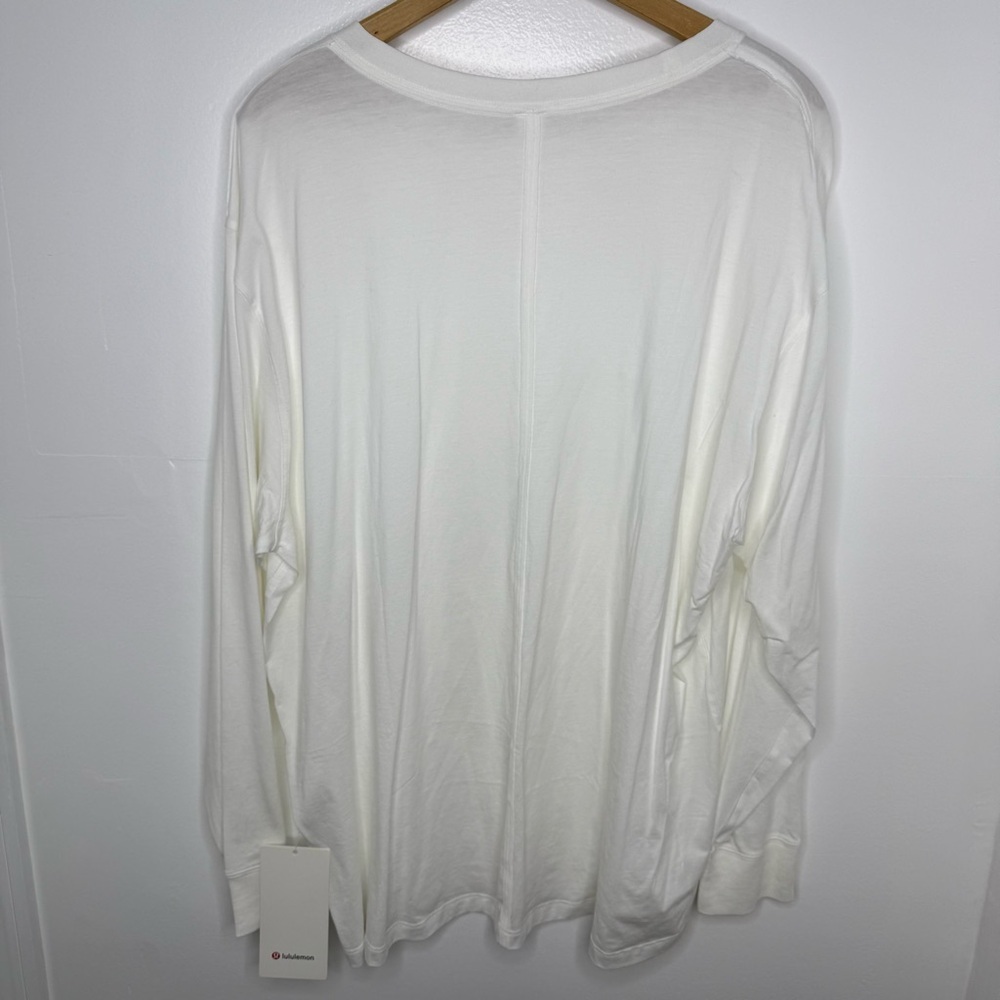 LULULEMON NWT White All Yours Long Sleeve Tee - Picture 7 of 8